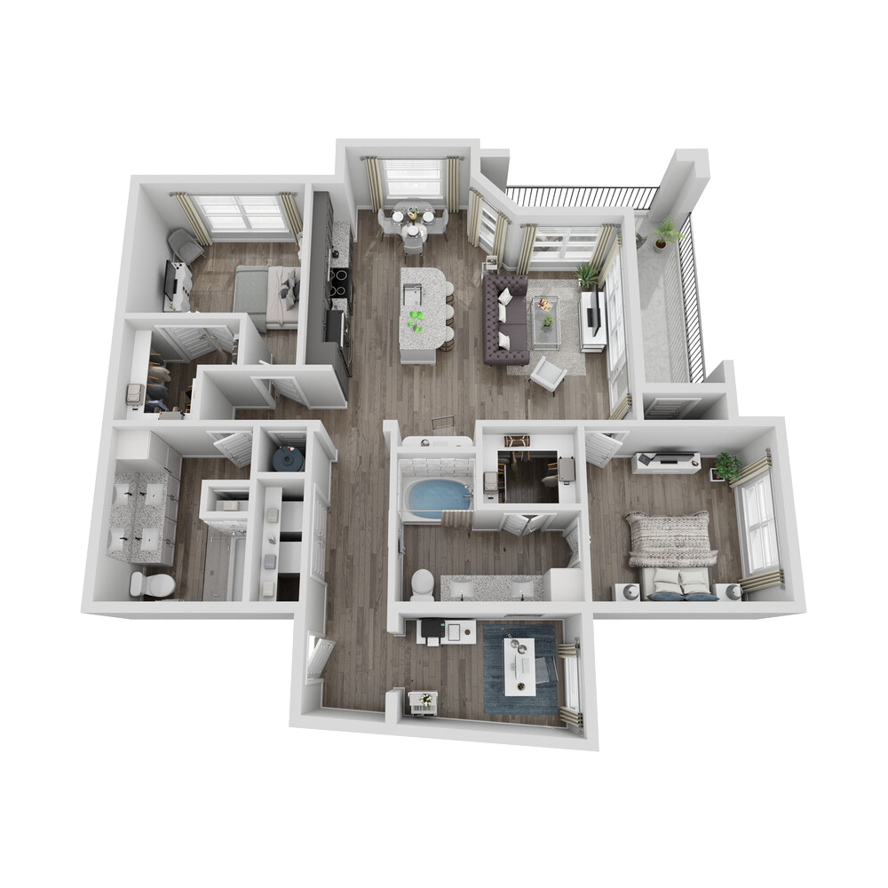 District at 54; Studio, One and Two Bedroom Apartment Homes in the vibrant community of Trinity Park and minutes from downtown Raleigh, NC; Pet-friendly luxury apartment community.