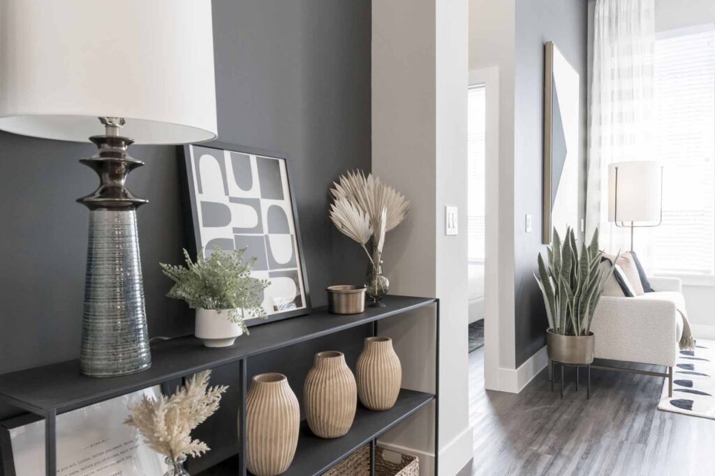 model living room detail