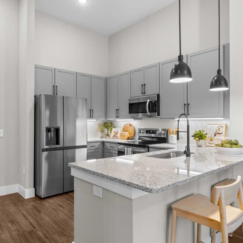 District at 54; Studio, One and Two Bedroom Apartment Homes in the vibrant community of Trinity Park and minutes from downtown Raleigh, NC; Pet-friendly luxury apartment community.